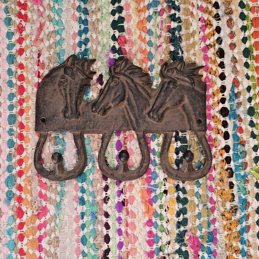 Vintage Cast Iron Horse Wall Hook